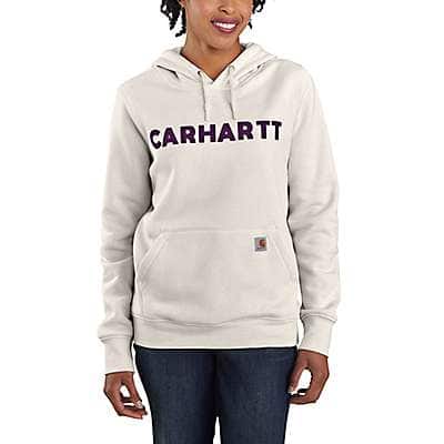 Carhartt Women's Nocturnal Haze Heather Women's Relaxed Fit Midweight Logo Graphic Sweatshirt