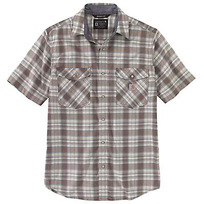 Carhartt Men's Steel Rugged Flex® Relaxed Fit Lightweight Snap-Front Short-Sleeve Plaid Shirt