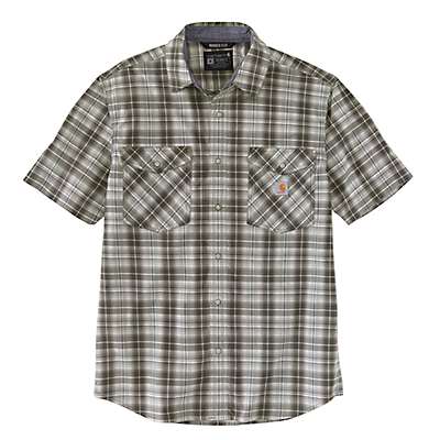 Carhartt Men's Elm Rugged Flex® Relaxed Fit Lightweight Snap-Front Short-Sleeve Plaid Shirt