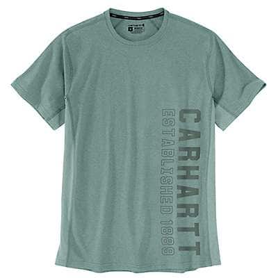 Carhartt Men's Succulent Heather Carhartt Force® Relaxed Fit Midweight Short-Sleeve Logo Graphic T-Shirt