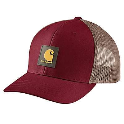 Carhartt Men's Carhartt Burgundy Rugged Flex® Twill Mesh-Back Logo Patch Cap