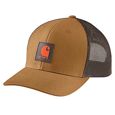Carhartt Men's Carhartt Brown Rugged Flex® Twill Mesh-Back Logo Patch Cap