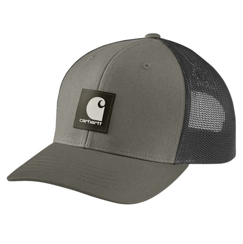 Carhartt  Dusty Olive Rugged Flex® Twill Mesh-Back Logo Patch Cap