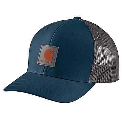 Carhartt Men's Night Blue Rugged Flex® Twill Mesh-Back Logo Patch Cap