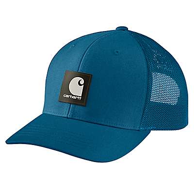 Carhartt Men's Deep Lagoon Rugged Flex® Twill Mesh-Back Logo Patch Cap