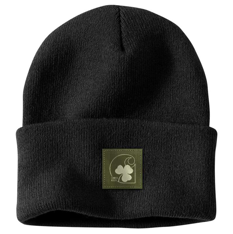 Carhartt  Black Knit Shamrock Patch Beanie