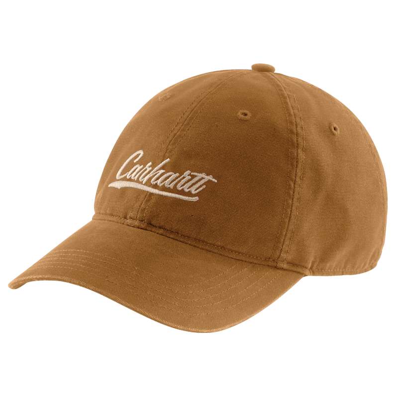 Carhartt Women s Canvas Script Graphic Cap Brown