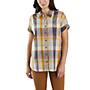 Additional thumbnail 1 of Women's Loose Fit Lightweight Twill Short-Sleeve Plaid Shirt