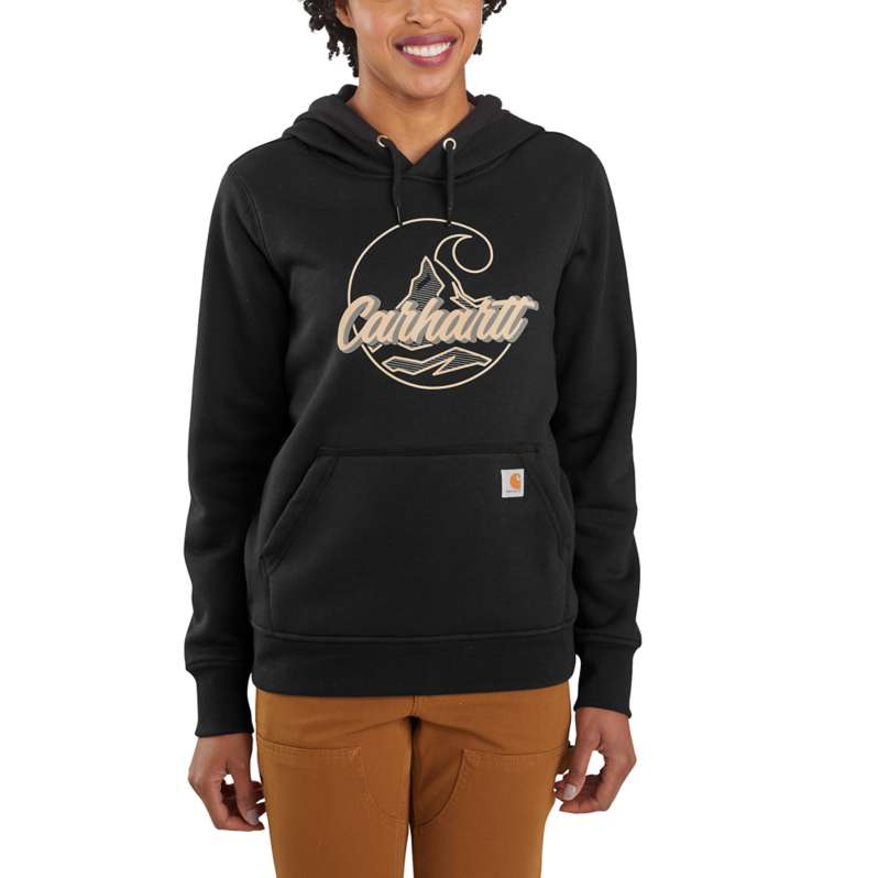 Carhartt  Black Relaxed Fit Midweight C Logo Graphic Sweatshirt