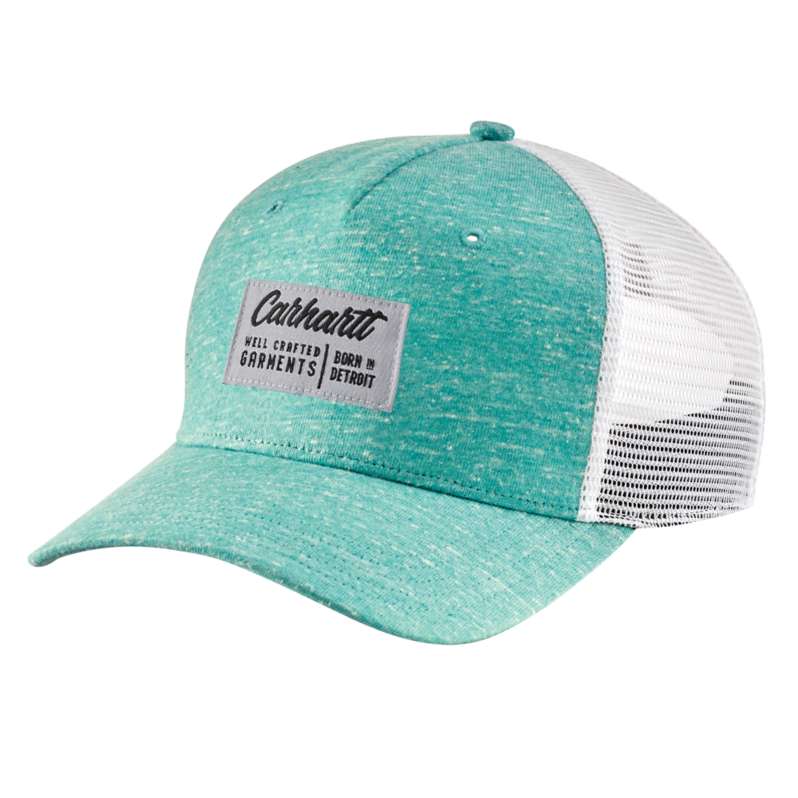 Carhartt  Sea Green Snow Heather Jersey Mesh-Back Crafted Patch Cap