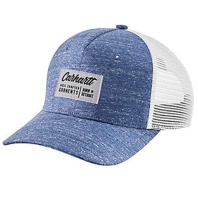 Carhartt Men's Scout Blue Snow Heather Jersey Mesh-Back Crafted Patch Cap