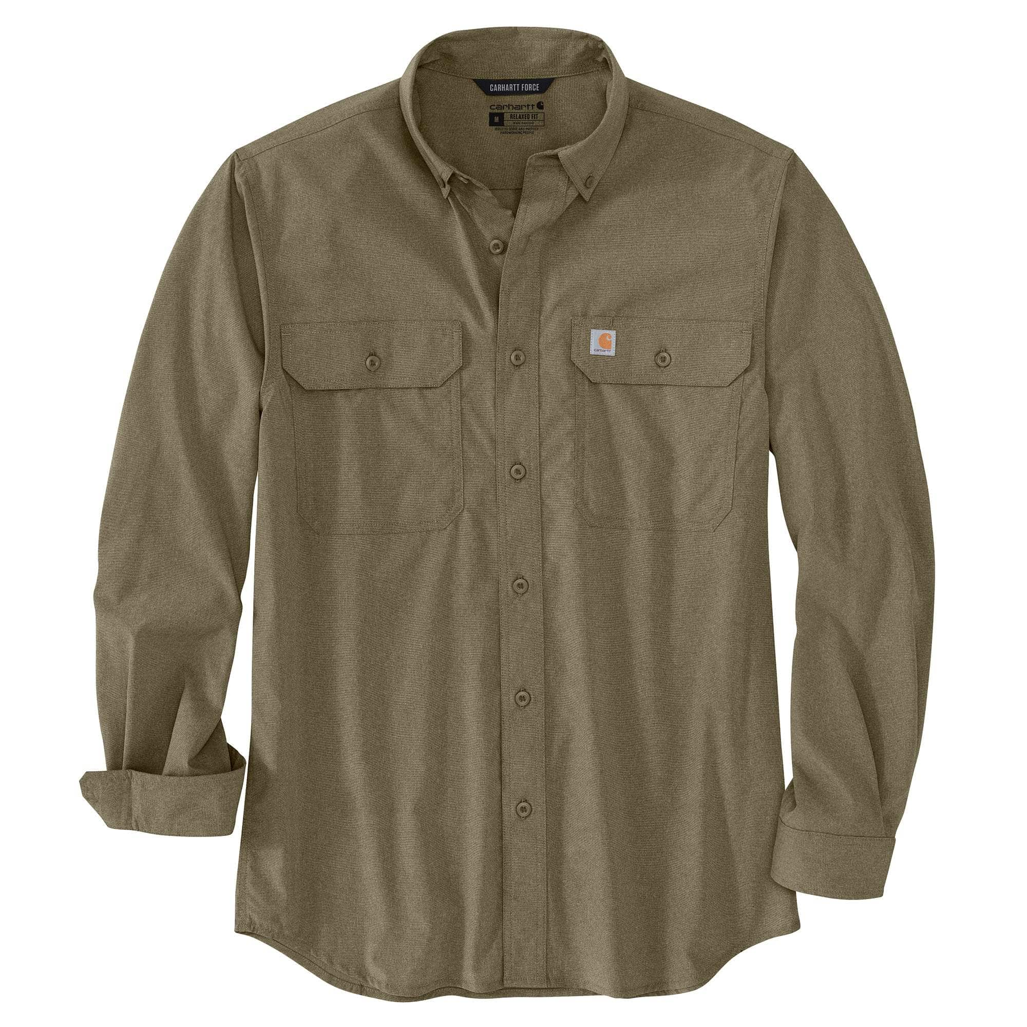 Carhartt - shirt Mens 2Xl Force button front long sleeve vented Fishing