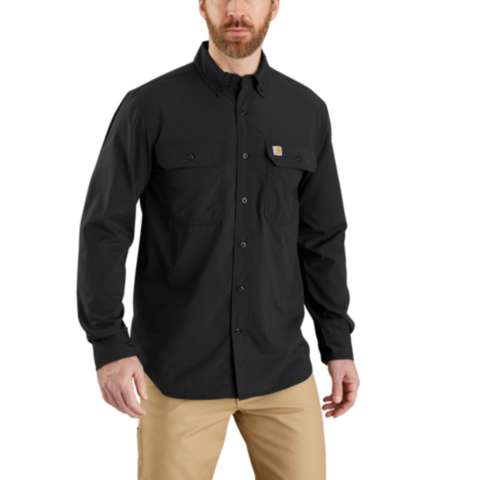 Мужские рубашки Carhartt Force Sun Defender™ Chambray Relaxed LS Shirt