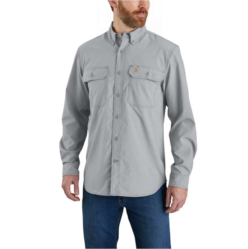 Carhartt  Steel Carhartt Force® Relaxed Fit Lightweight Long- Sleeve Shirt