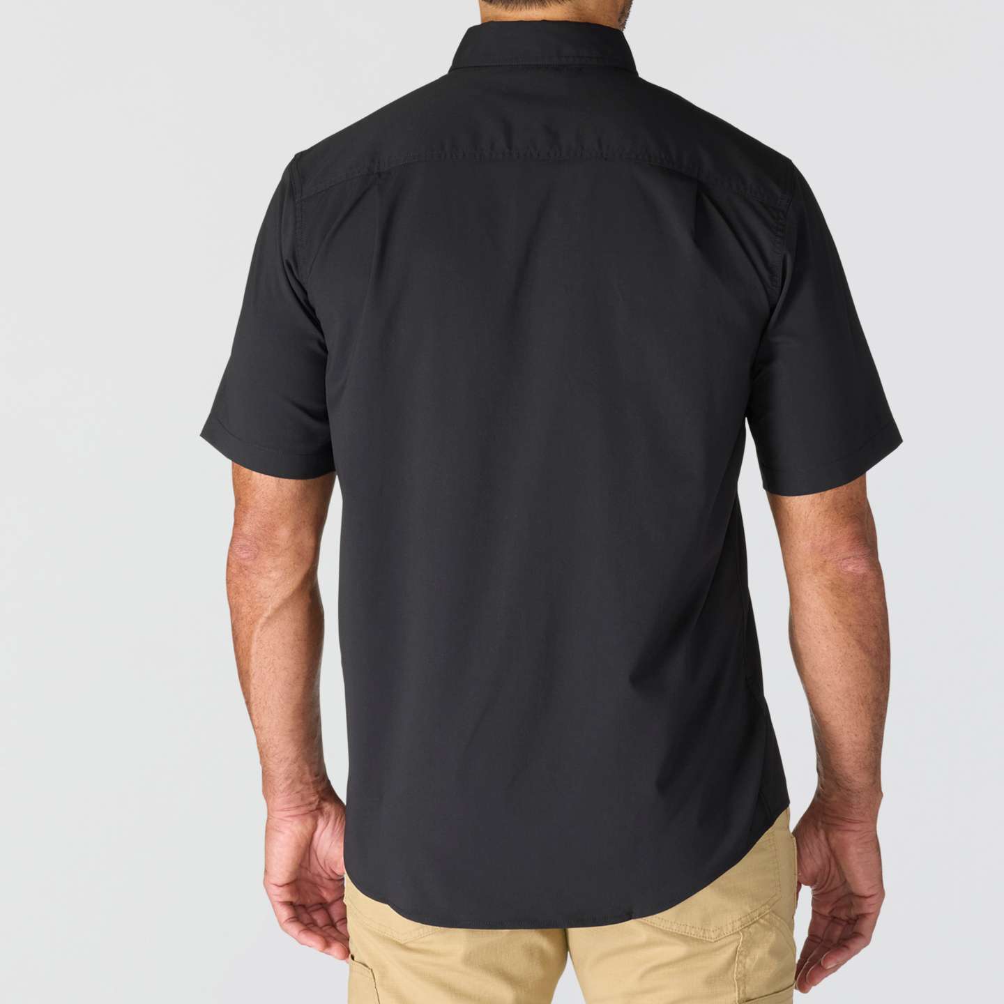 Мужская рубашка Carhartt Force Sun Defender™ Chambray Relaxed SS, цвет: Чёрный — фото 5