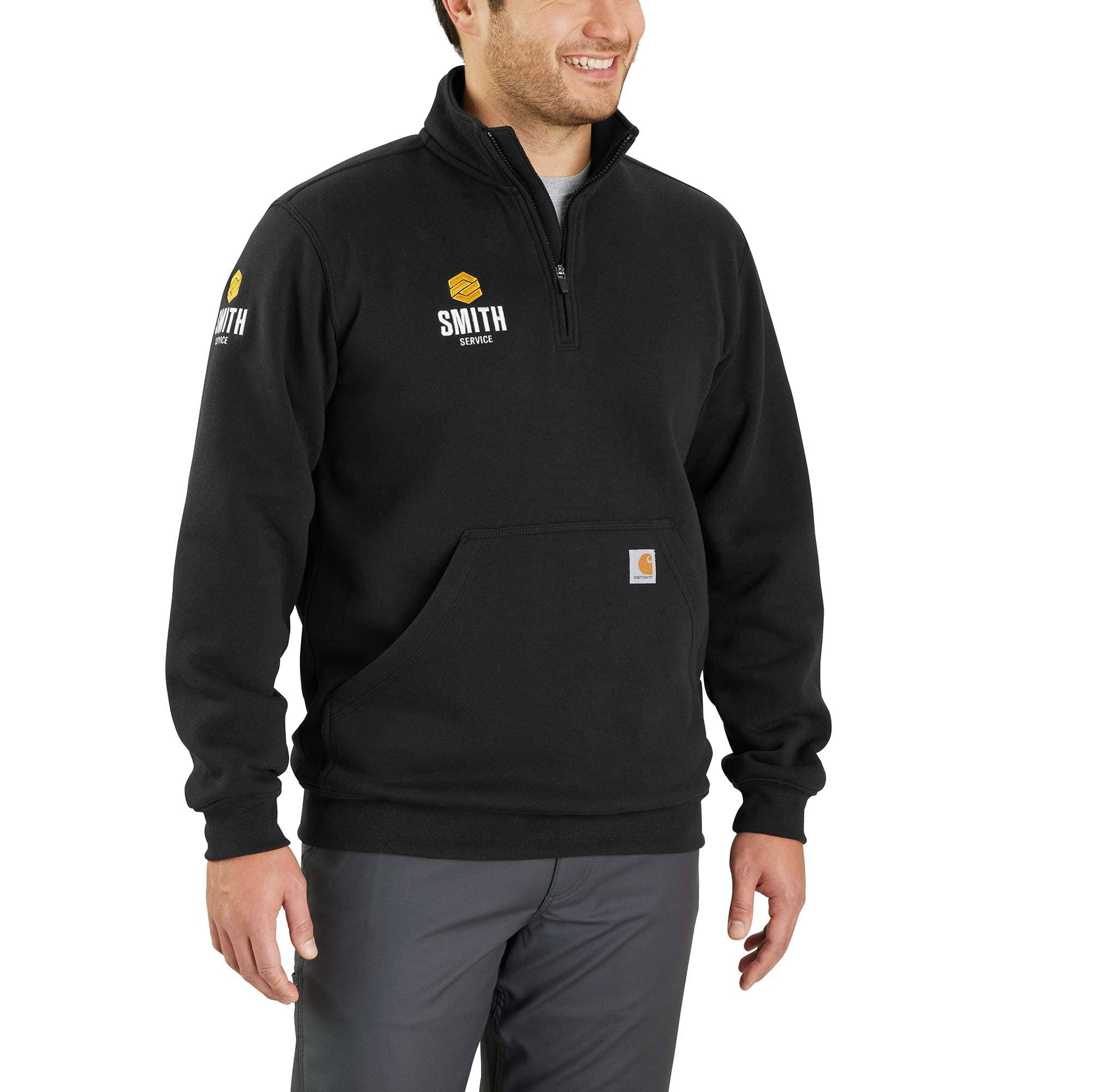 Carhartt® Men's Rain Defender® Paxton Heavyweight Hooded Zip Mock  Sweatshirt - Embroidered Personalization Available