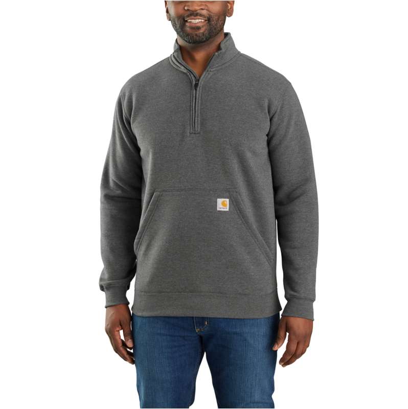 Carhartt Men's Loose Fit Midweight Quarter-Zip Mock-Neck Sweatshirt, Black,  Small : : Clothing, Shoes & Accessories