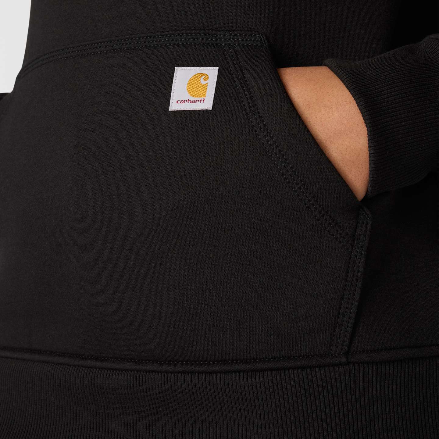 Женские толстовки Carhartt Clarksburg Quarter-Zip, цвет: Чёрный — фото 5