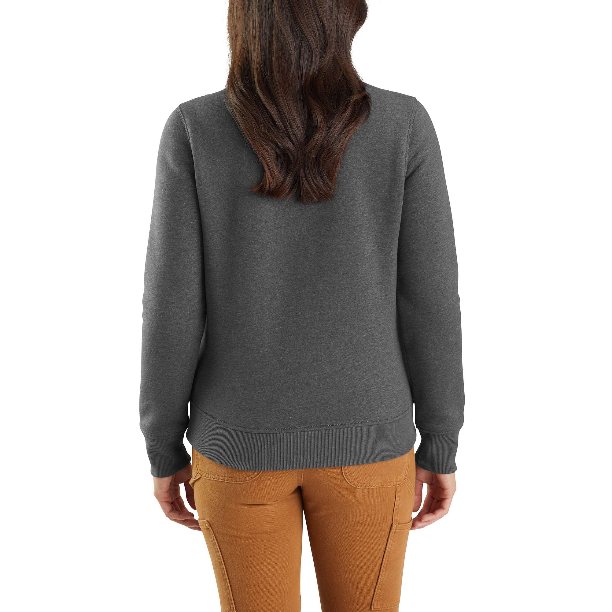 Additional thumbnail 2 of Women's Relaxed Fit Midweight Quarter-Zip Mock-Neck Sweatshirt