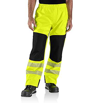Carhartt Men's Brite Lime High-Visibility Storm Defender® Loose Fit Midweight Class E Pant