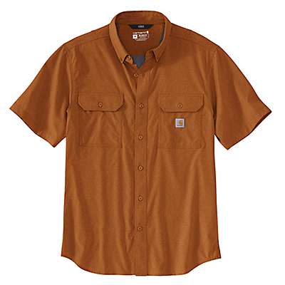 Carhartt Men's Burnt Sienna Carhartt Force® Relaxed Fit Lightweight Short-Sleeve Shirt