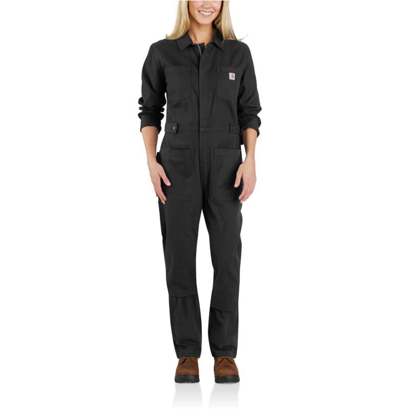 Carhartt  Black Women's Coverall - Relaxed Fit - Rugged Flex® - Canvas