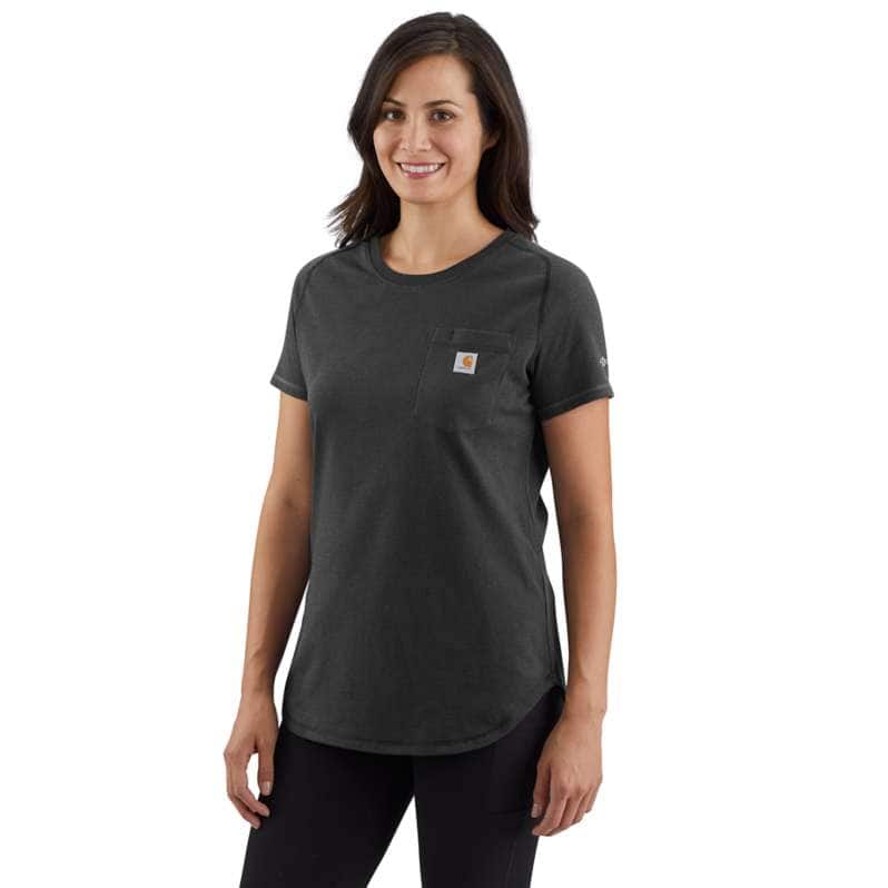 Carhartt  Carbon Heather Women's Carhartt Force® Relaxed Fit Midweight Pocket T-Shirt