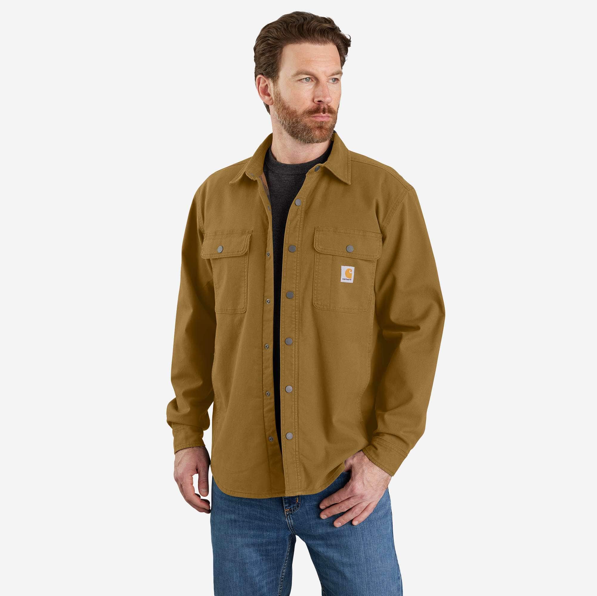 Additional thumbnail 1 of Rugged Flex® Relaxed Fit Canvas Fleece-Lined Shirt Jac