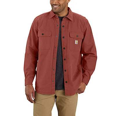 Carhartt Men's Sable Rugged Flex® Relaxed Fit Canvas Fleece-Lined Shirt Jac