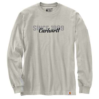 Carhartt Men's Malt Relaxed Fit Heavyweight Long-Sleeve Script Graphic T-Shirt