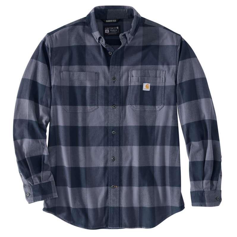 Rugged Flex® Relaxed Fit Midweight Flannel Long-Sleeve Plaid Shirt ...