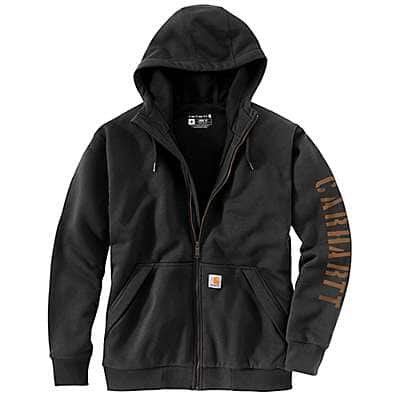 Carhartt Men's Black Rain Defender® Loose Fit Fleece-Lined Logo Graphic Sweatshirt