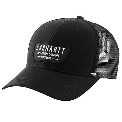 Carhartt Men's Black Canvas Mesh-Back Crafted Patch Cap