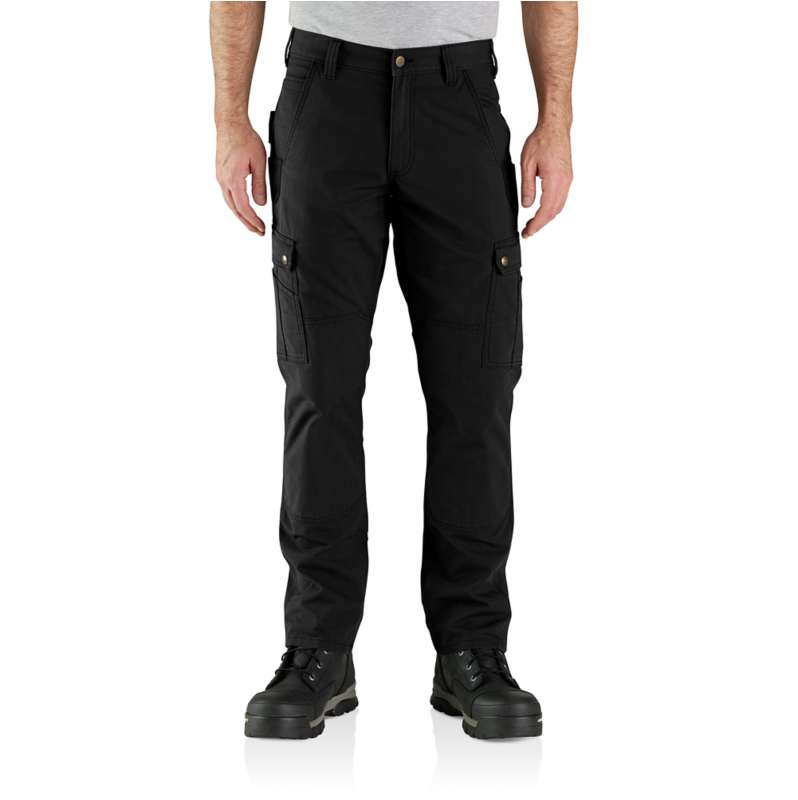 Carhartt  Black Men's Cargo Work Pant - Relaxed Fit - Rugged Flex® - Ripstop