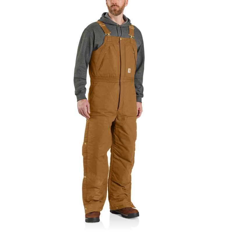 Carhartt  Carhartt Brown Loose Fit Firm Duck Insulated Biberall - 4 Extreme Warmth Rating