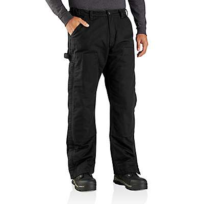 Carhartt Men's Black Loose Fit Washed Duck Insulated Pant