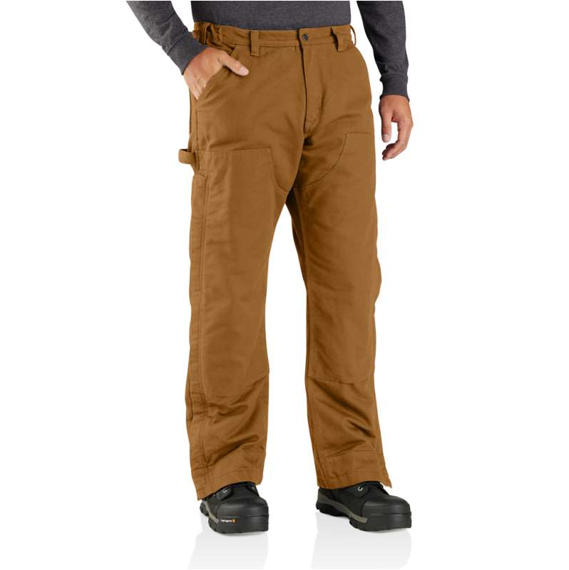 Carhartt Men's Loose Fit Washed Duck Insulated Pant | Brown | M