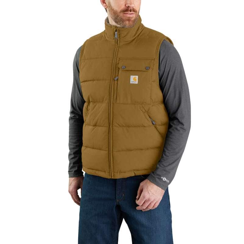 Relaxed Fit Firm Duck Insulated Rib Collar Vest