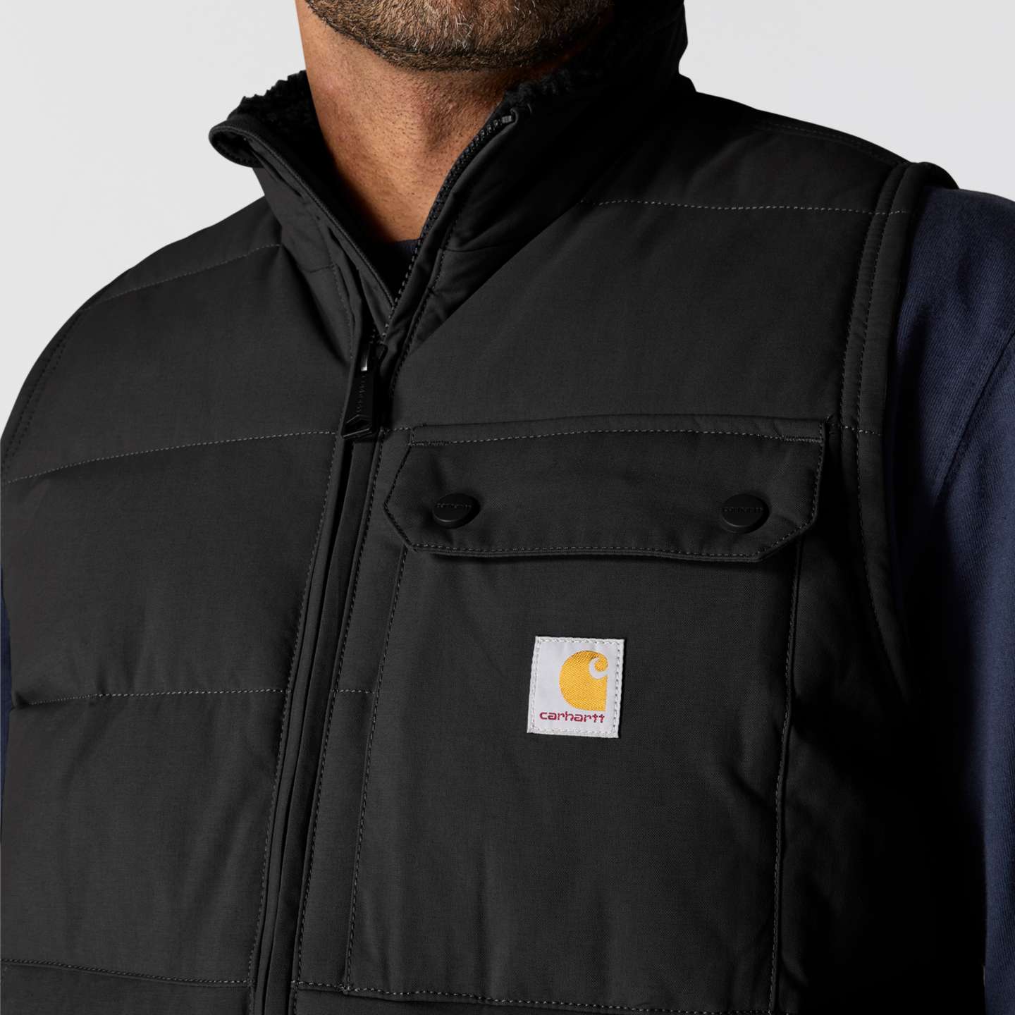 Мужской жилет Carhartt Livingston Vest, цвет: Чёрный — фото 3