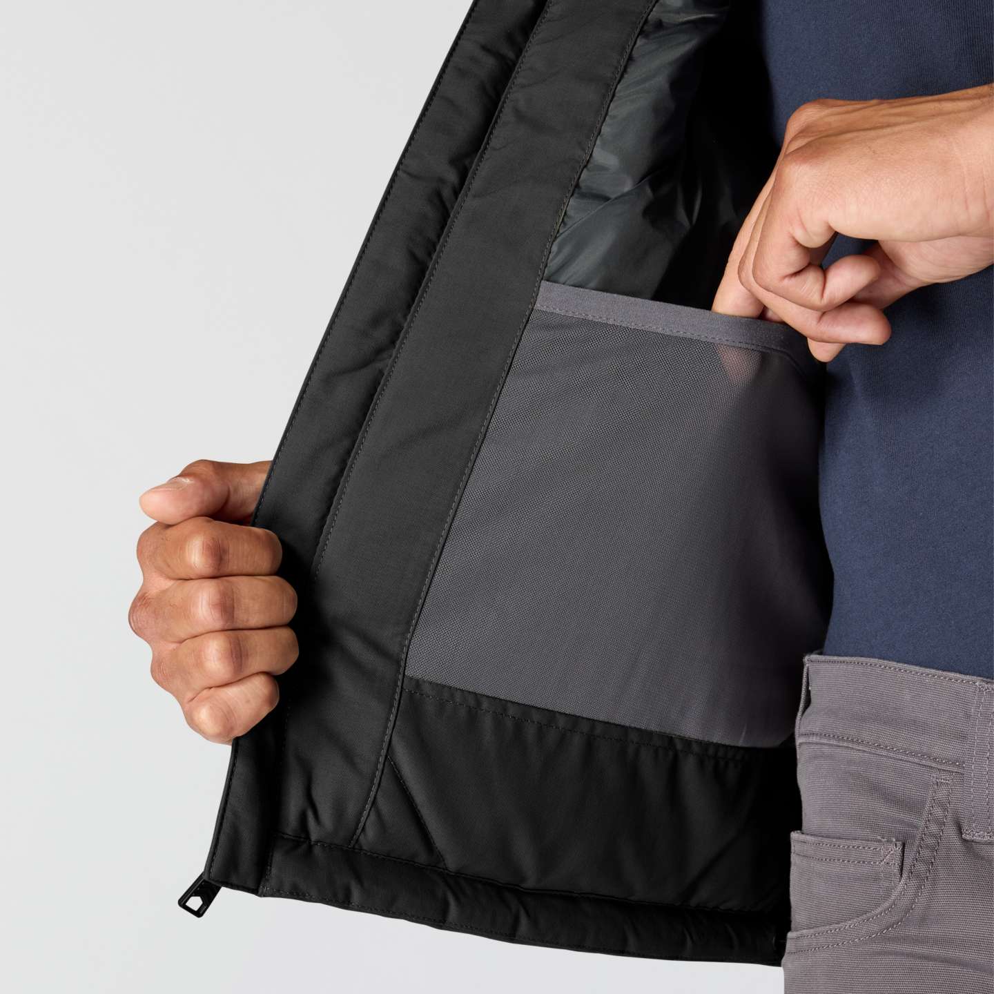 Мужской жилет Carhartt Livingston Vest, цвет: Чёрный — фото 6