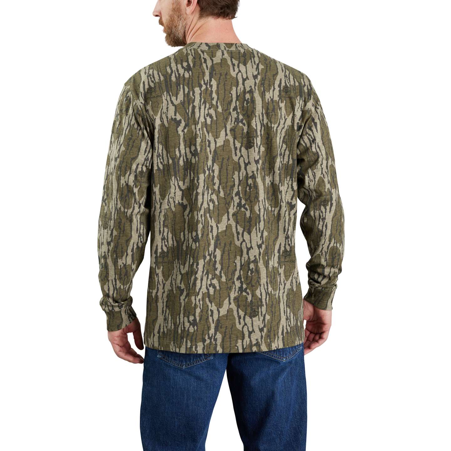 Мужская футболка Carhartt Dearborn Loose LS Camo, цвет: Камуфляжный — фото 2