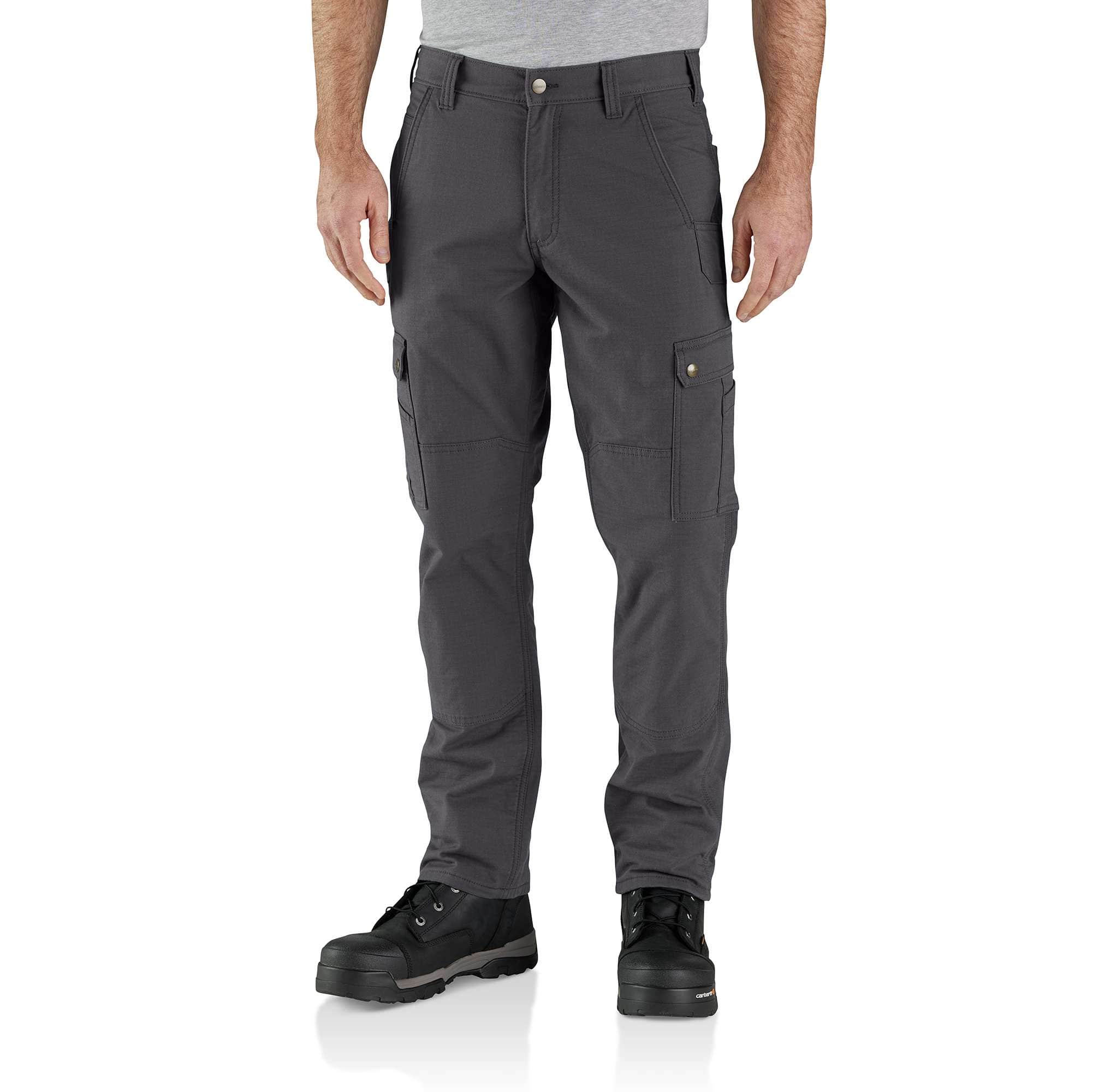 Men's 38 in. x 30 in. Gray Cotton/Polyester/Spandex Flex Work Pants with 6  Pockets