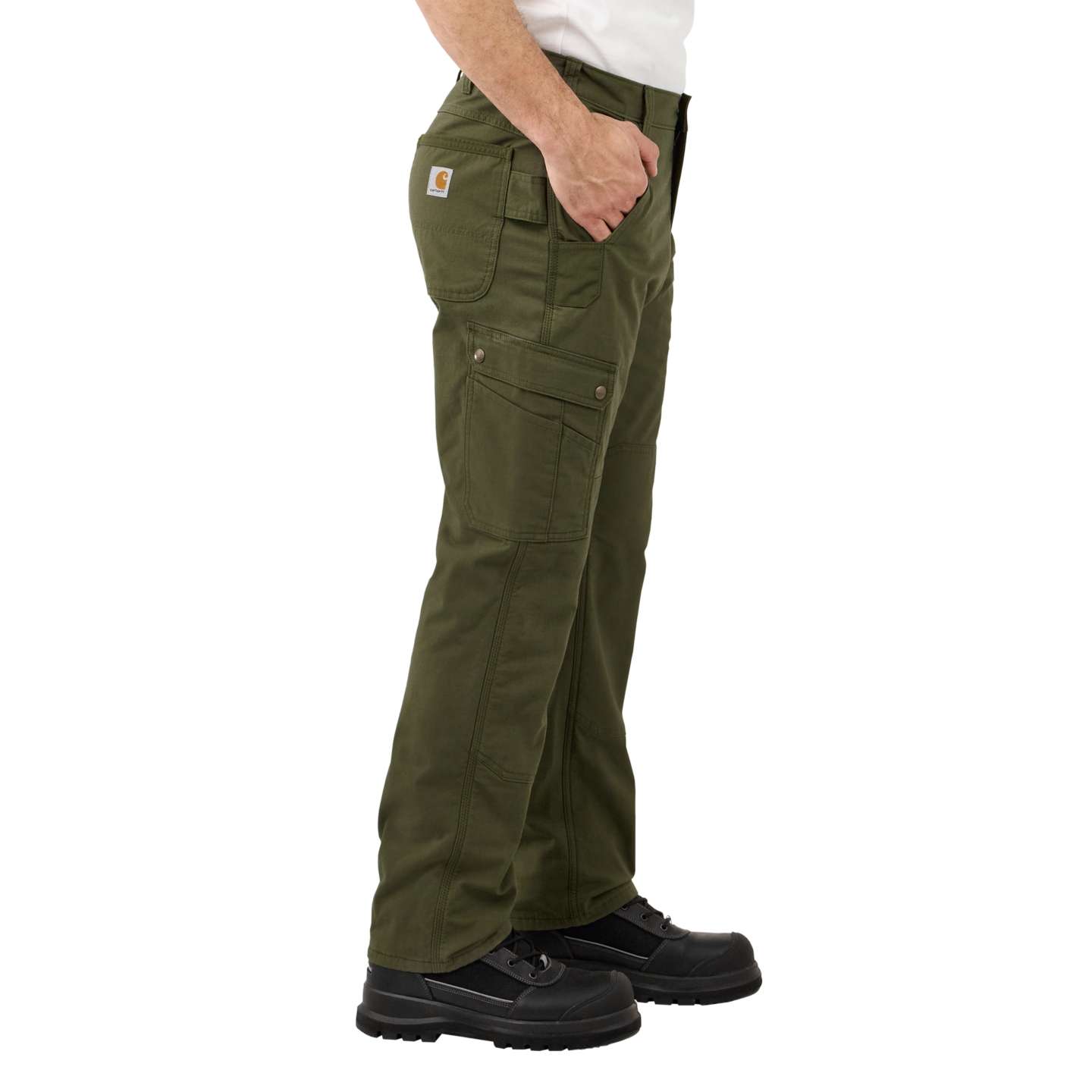 Мужские брюки Carhartt Relaxed Straight Ripstop Lined Cargo Pant, цвет: Basil — фото 4