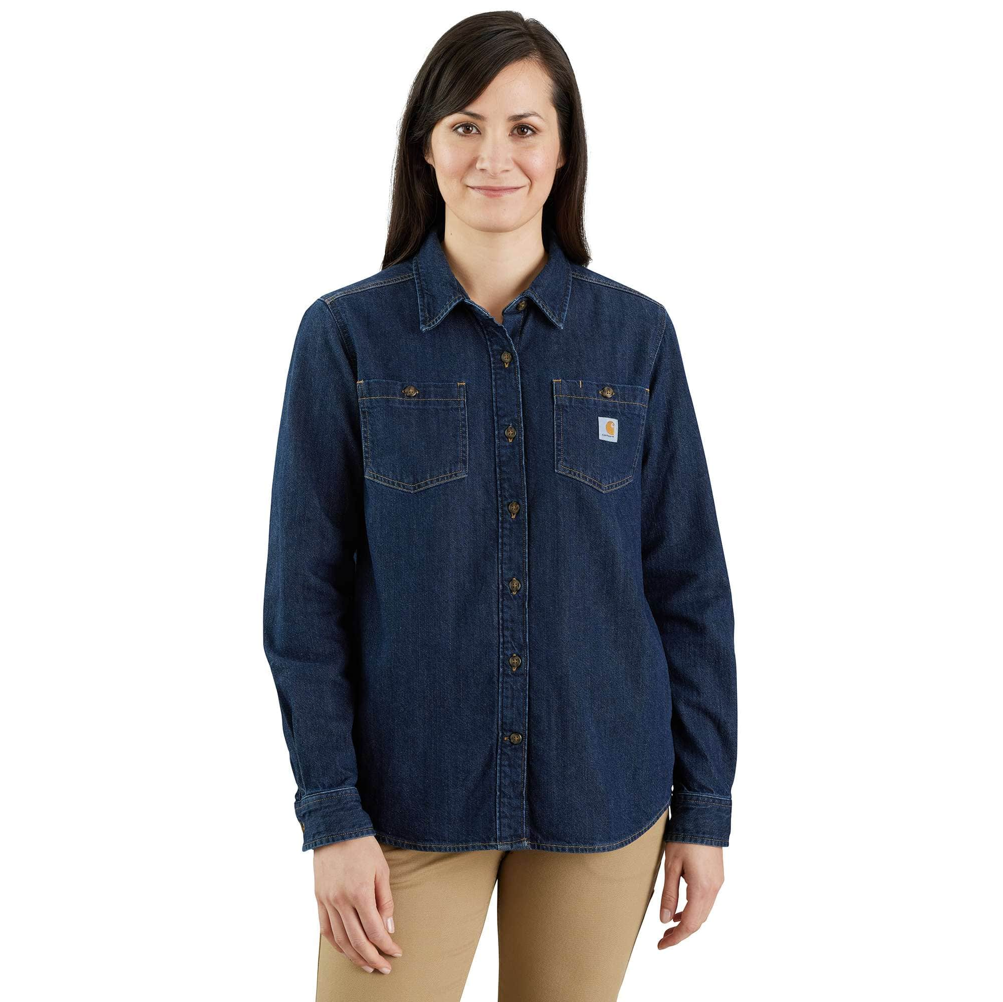 Womens denim 2024 work shirt