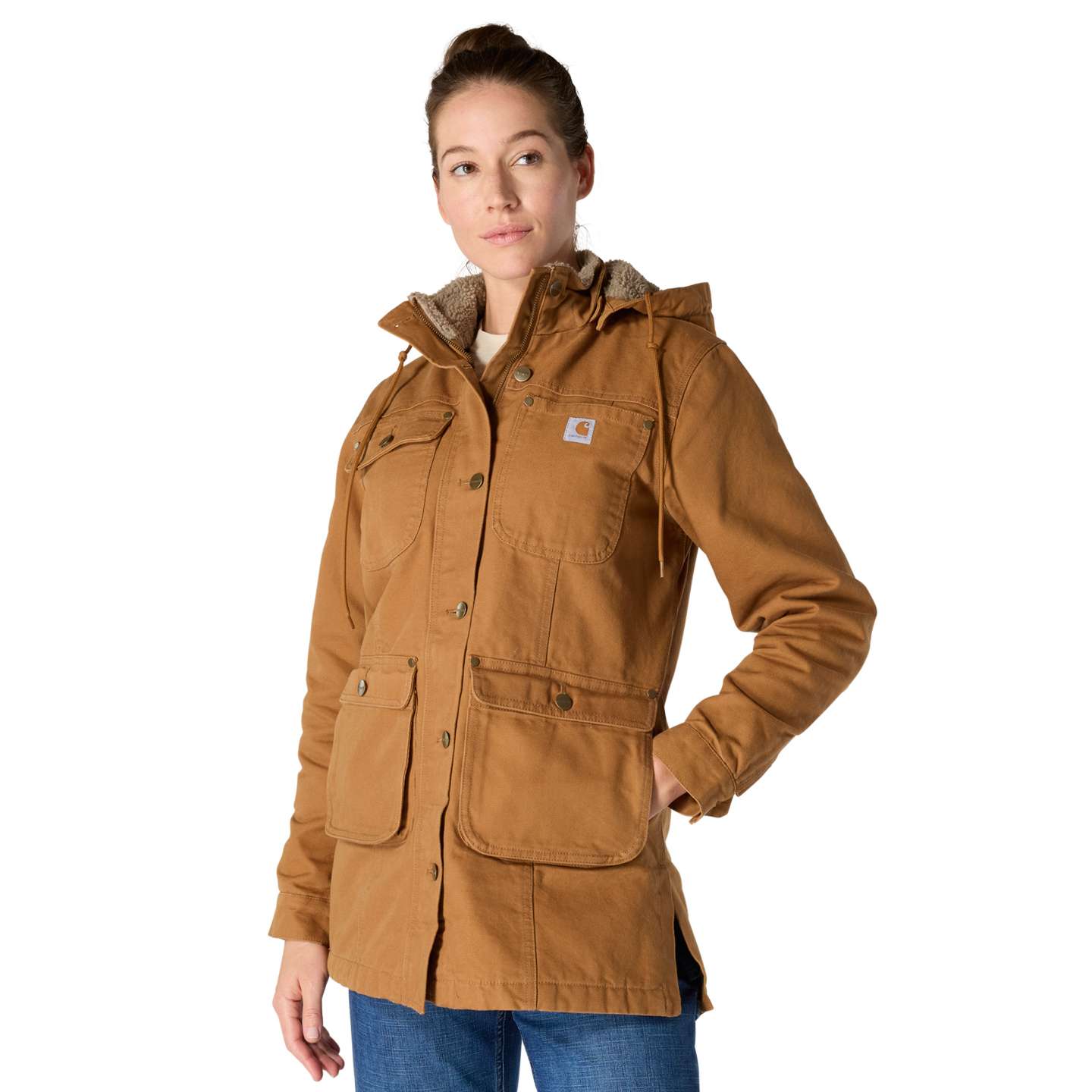 Женская куртка Carhartt Field - Loose Fit - 2 Warmer Rating, цвет: Коричневый — фото 1