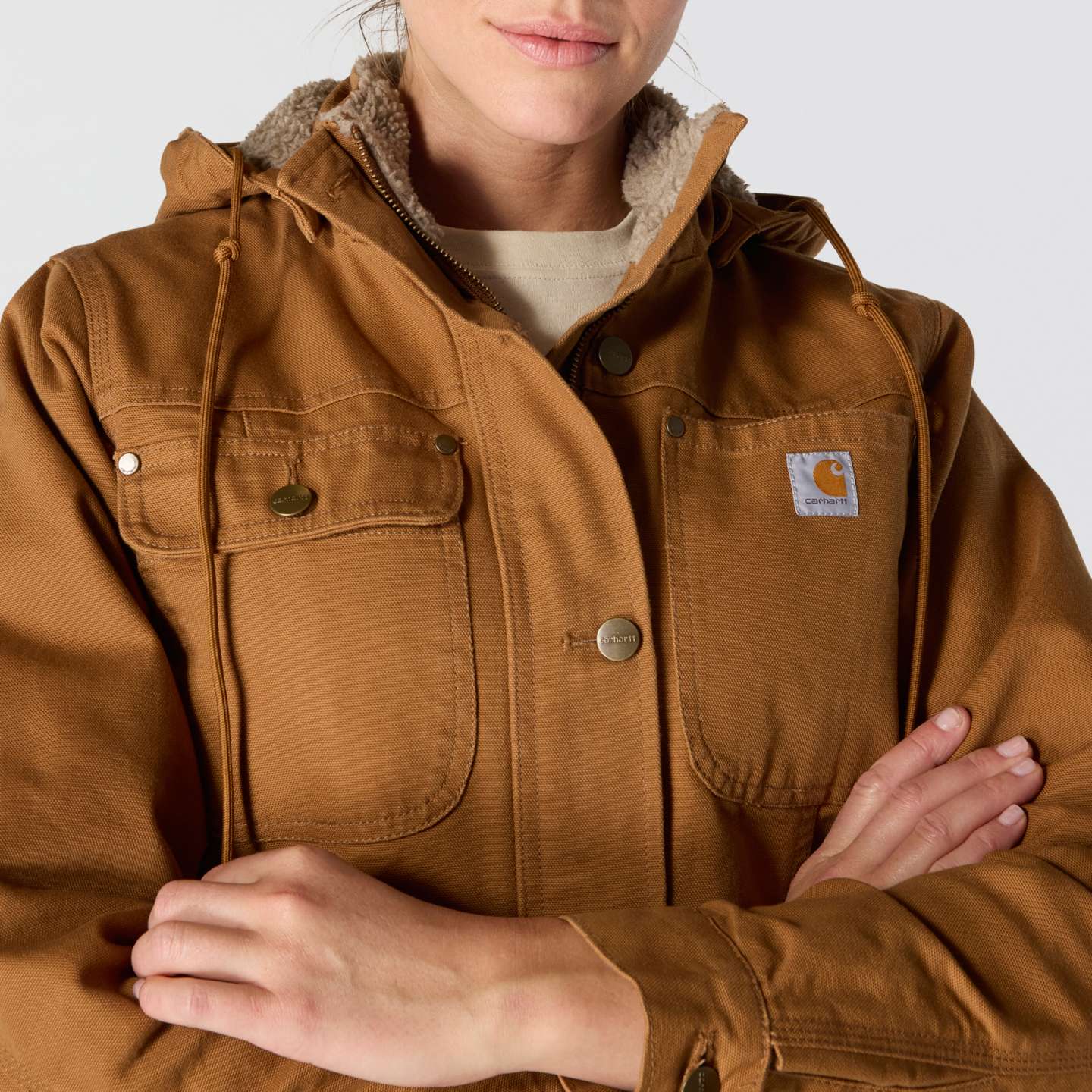 Женская куртка Carhartt Field - Loose Fit - 2 Warmer Rating, цвет: Коричневый — фото 3