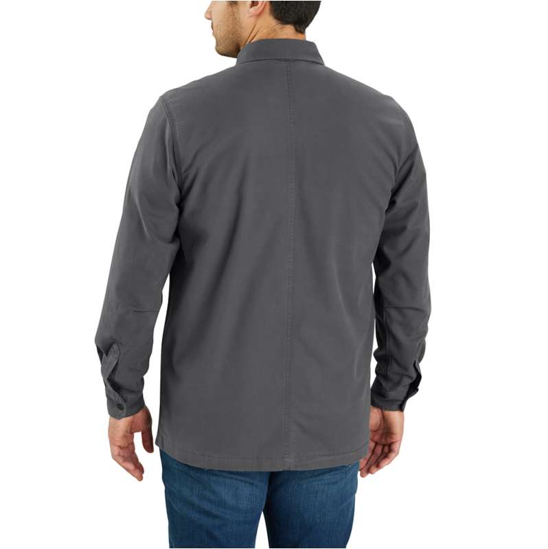 Carhartt  undefined Rugged Flex® Relaxed Fit Canvas Fleece-Lined Snap-Front Shirt Jac