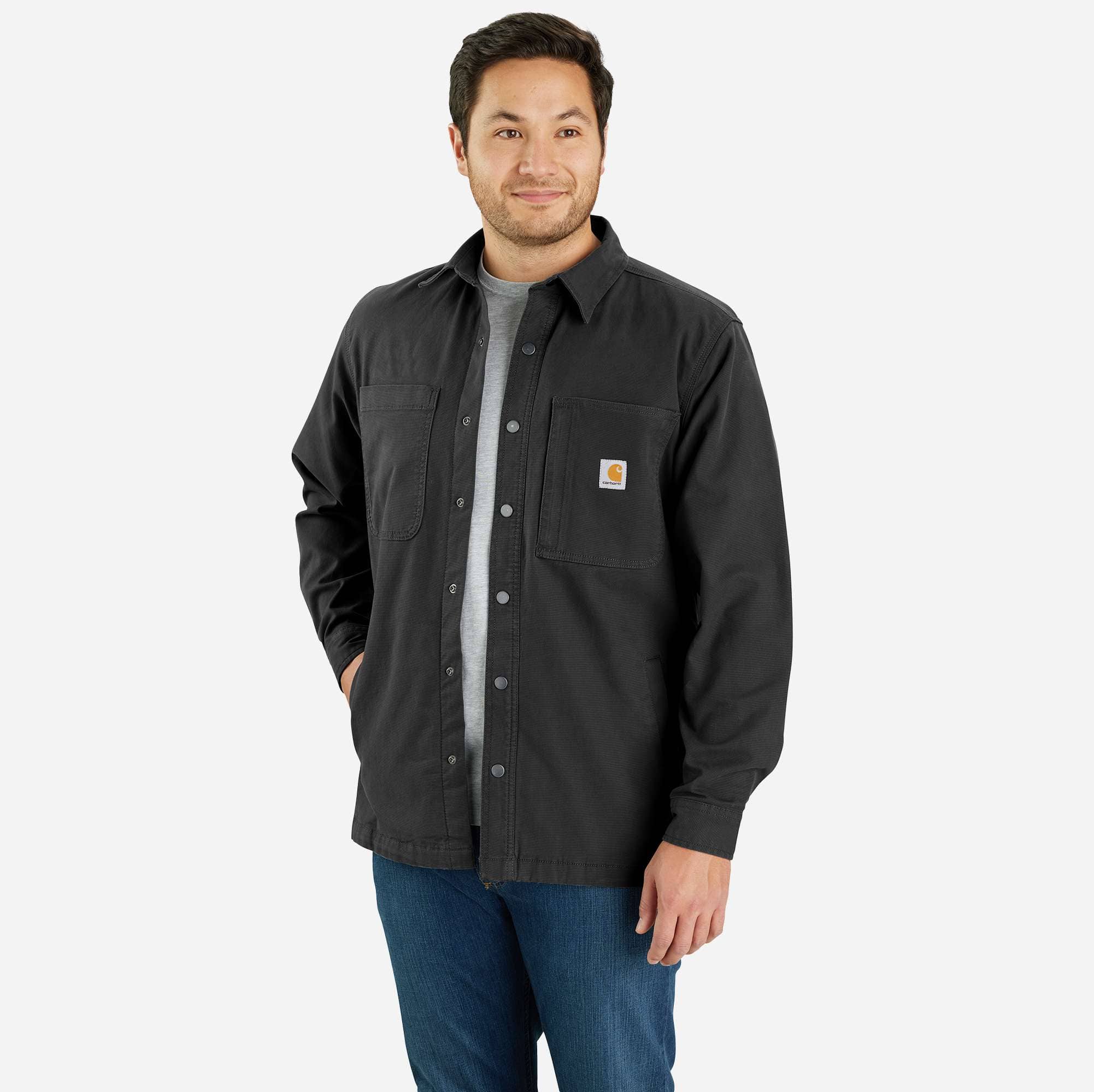 Additional thumbnail 1 of Rugged Flex® Relaxed Fit Canvas Fleece-Lined Snap-Front Shirt Jac