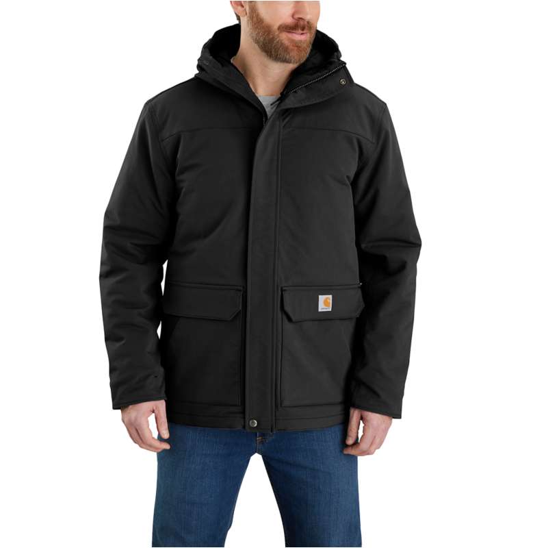 Carhartt  Black Super Dux™ Relaxed Fit Insulated Traditional Coat - 4 Extreme Warmth Rating