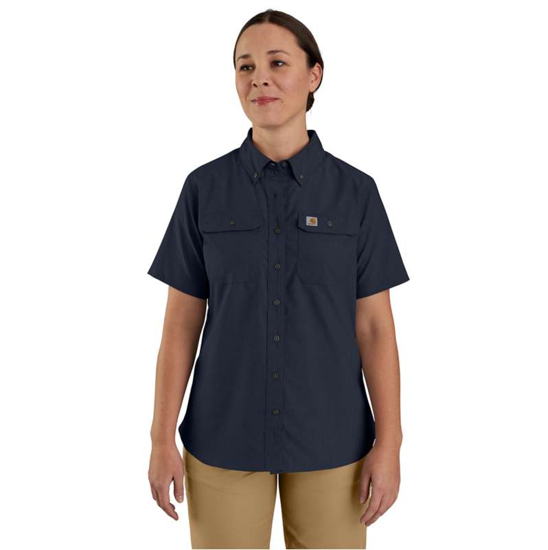 Carhartt  Navy Women's Carhartt Force® Relaxed Fit Lightweight Short-Sleeve Shirt